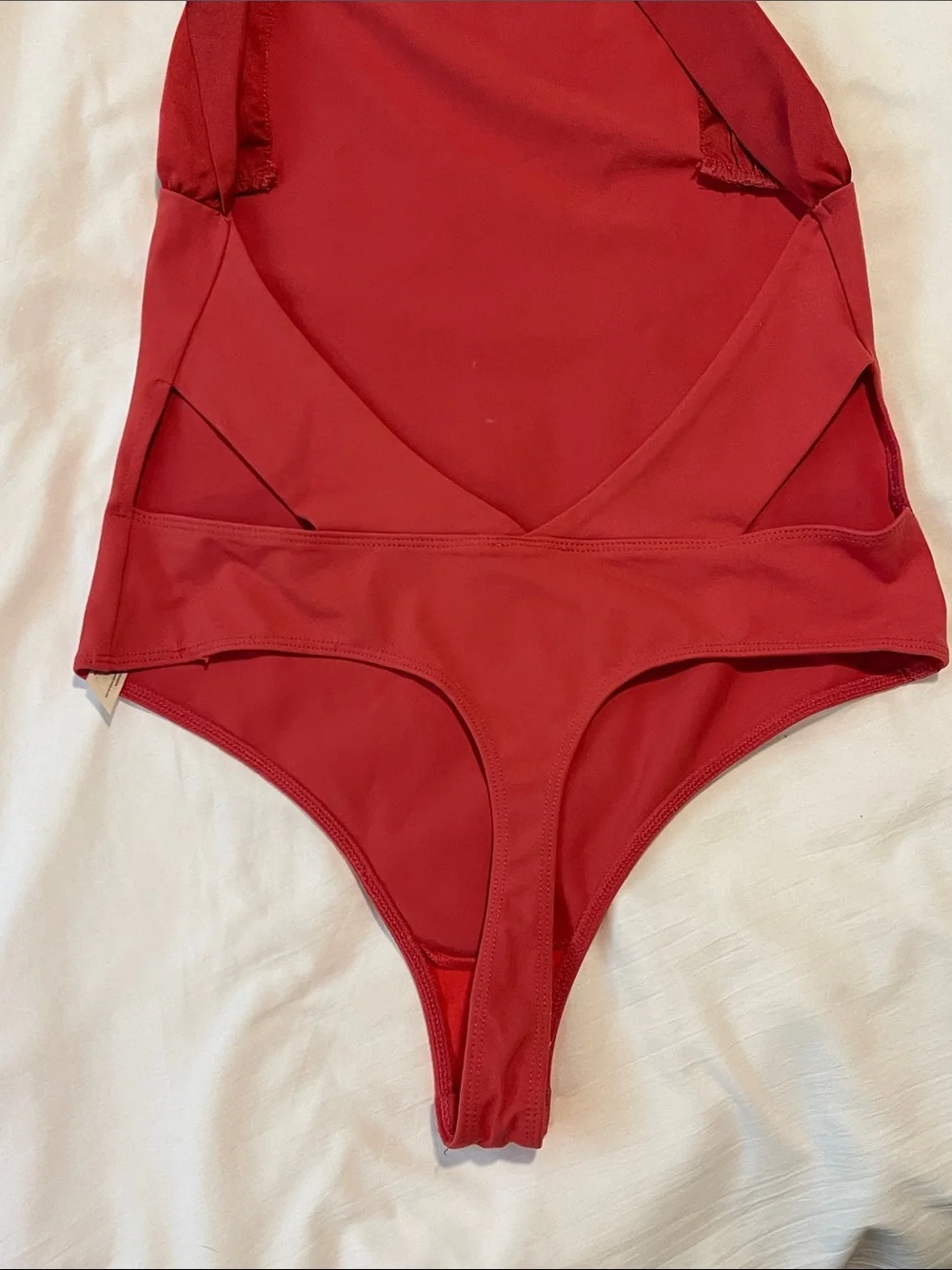 Free People Red One-Piece Halter Swimsuit - Picture 4 of 5